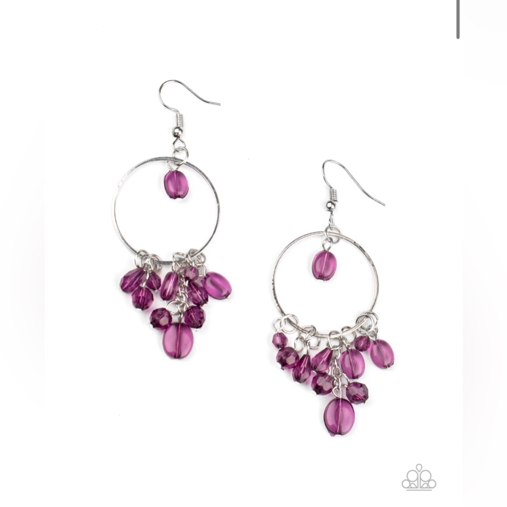 WHERE THE SKY TOUCHES THE SEA" PURPLE EARRINGS
